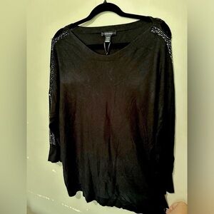 XL - Alison Sheri Lattice Sleeve Sweater